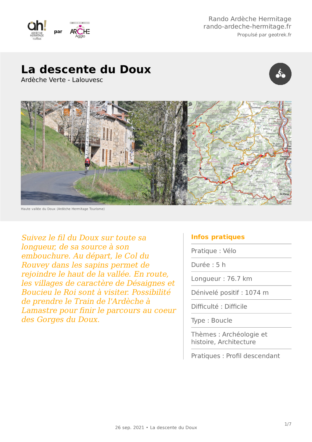 La Descente Du Doux Ardèche Verte - Lalouvesc