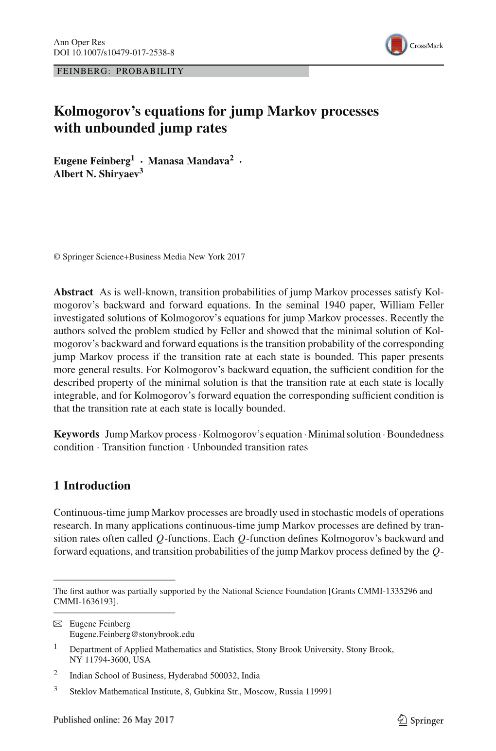 Kolmogorov's Equations for Jump Markov Processes with Unbounded