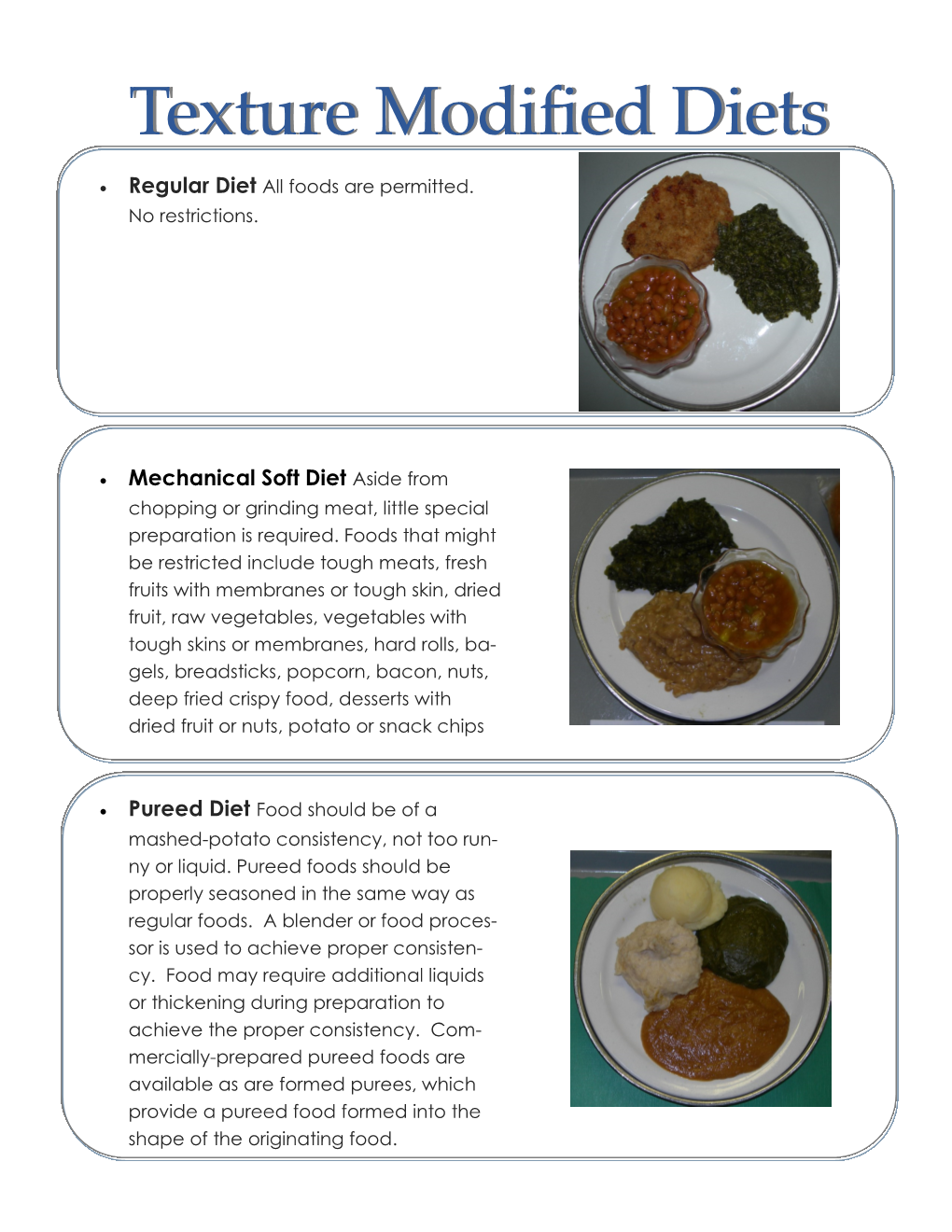 Texture Modified Diets