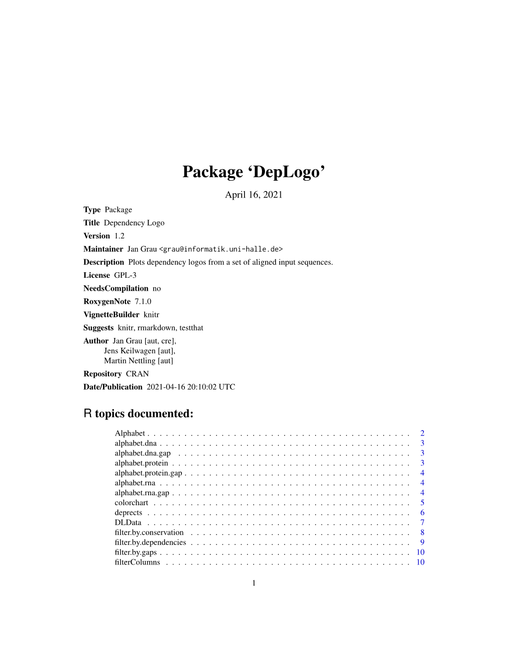 Package 'Deplogo'