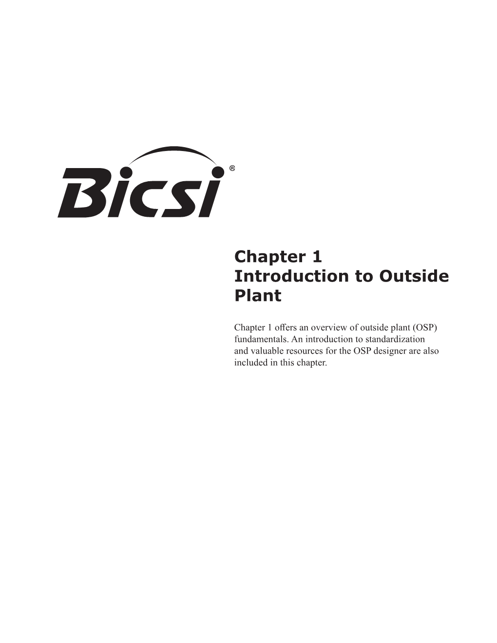 Chapter 1 Introduction to Outside Plant