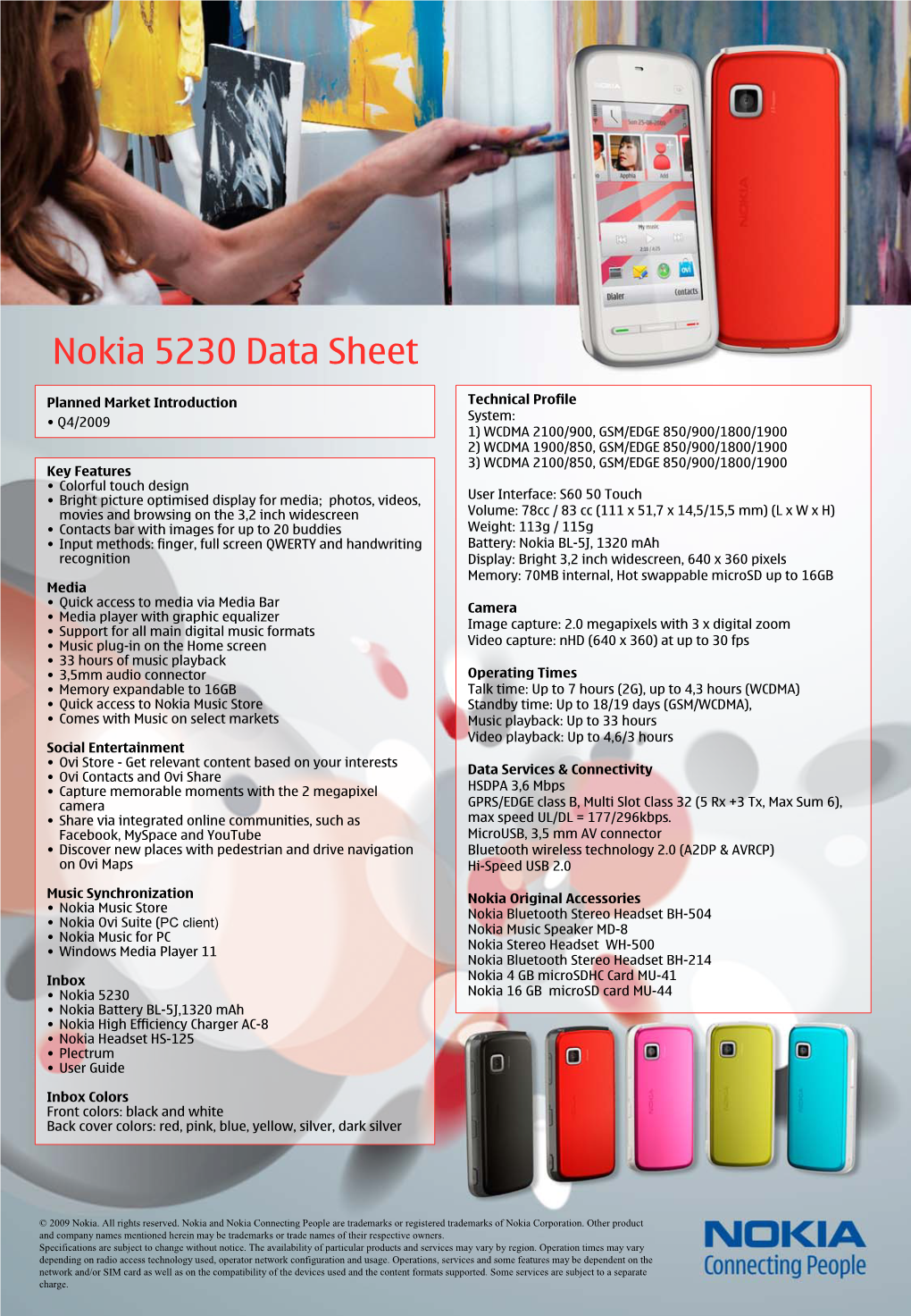 Nokia 5230 Data Sheet