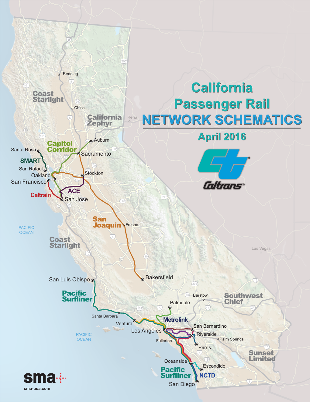 California Passenger Rail NETWORK SCHEMATICS April 2016