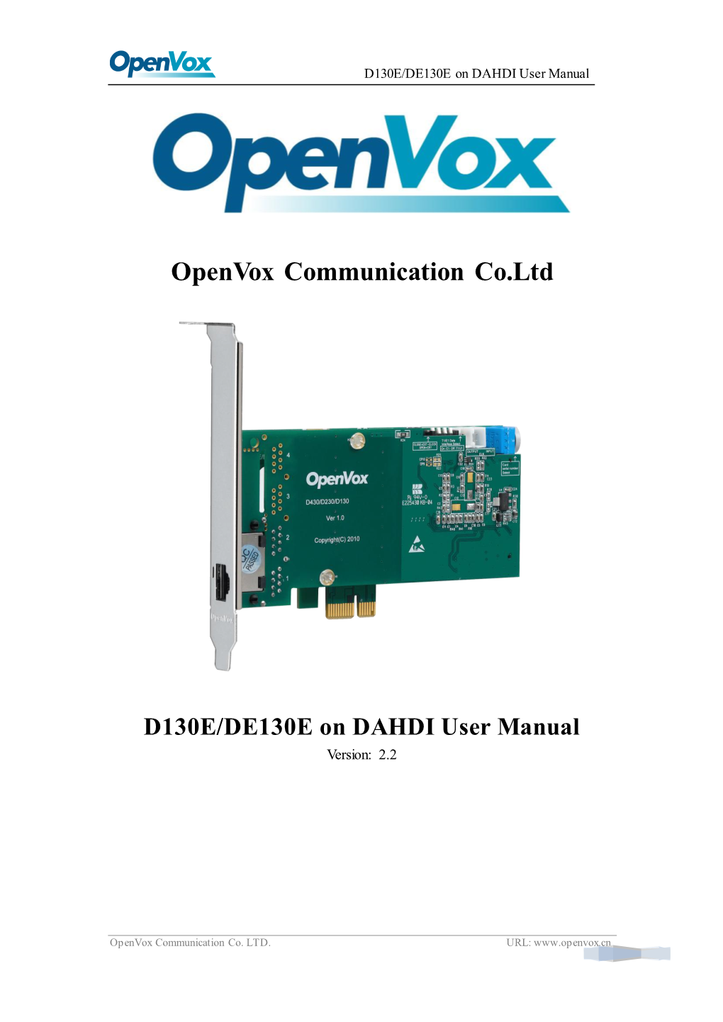 Openvox Communication Co.Ltd