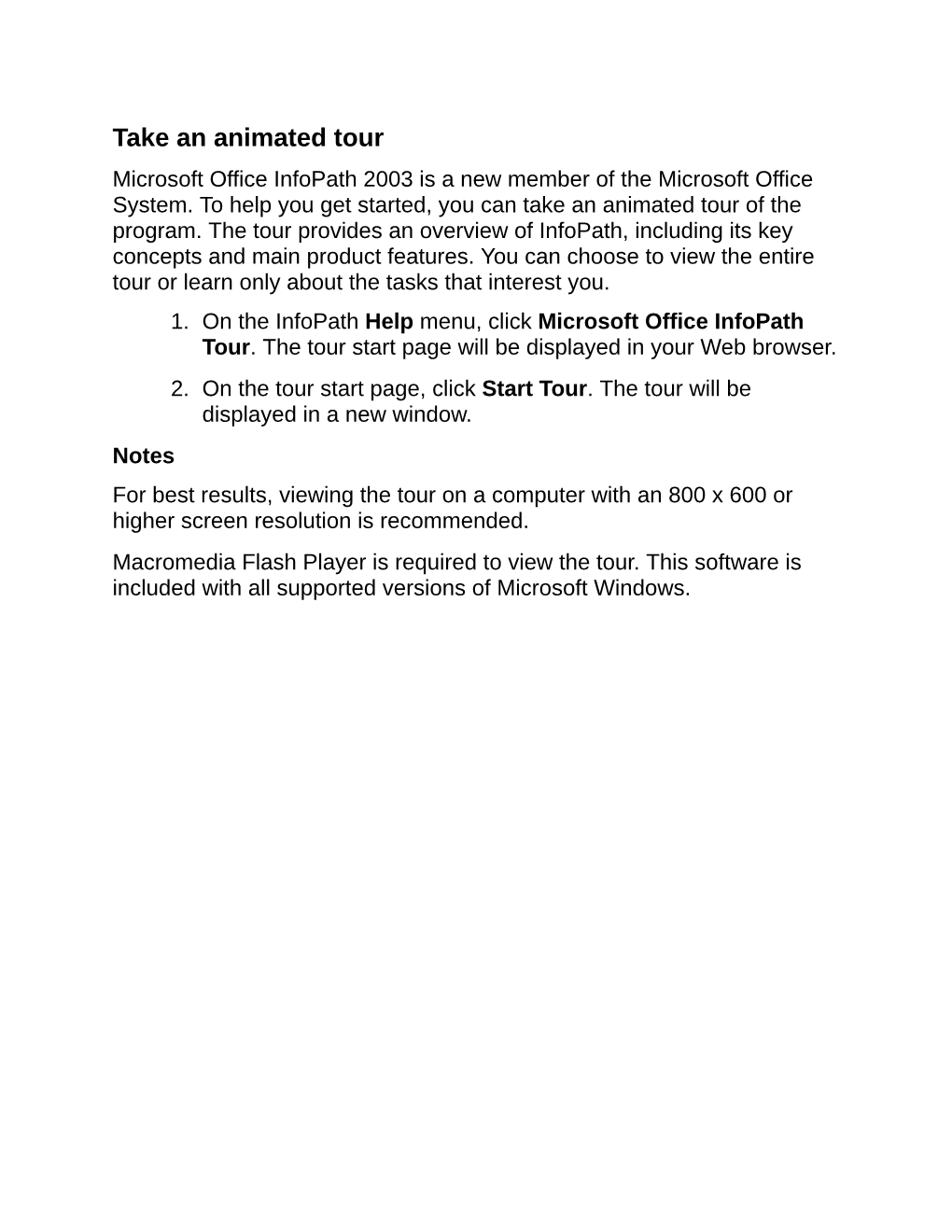 Microsoft Office Infopath 2003 Help