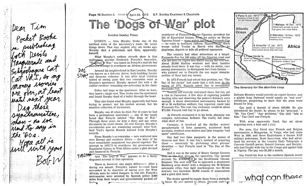 'Dogs of War' Plot
