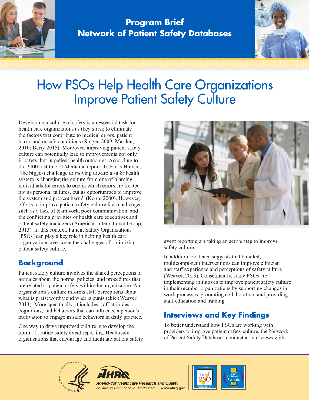 Understanding How Psos Help Health Care Organizations Improve Patient