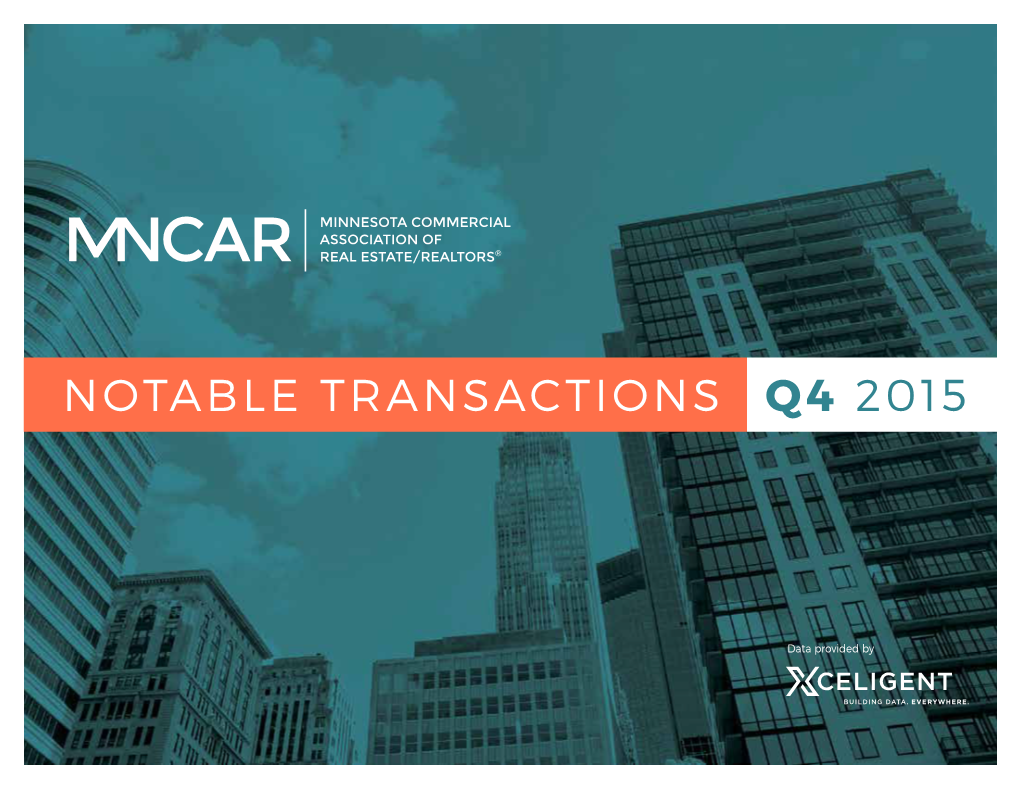 Notable Transactions Q4 2015