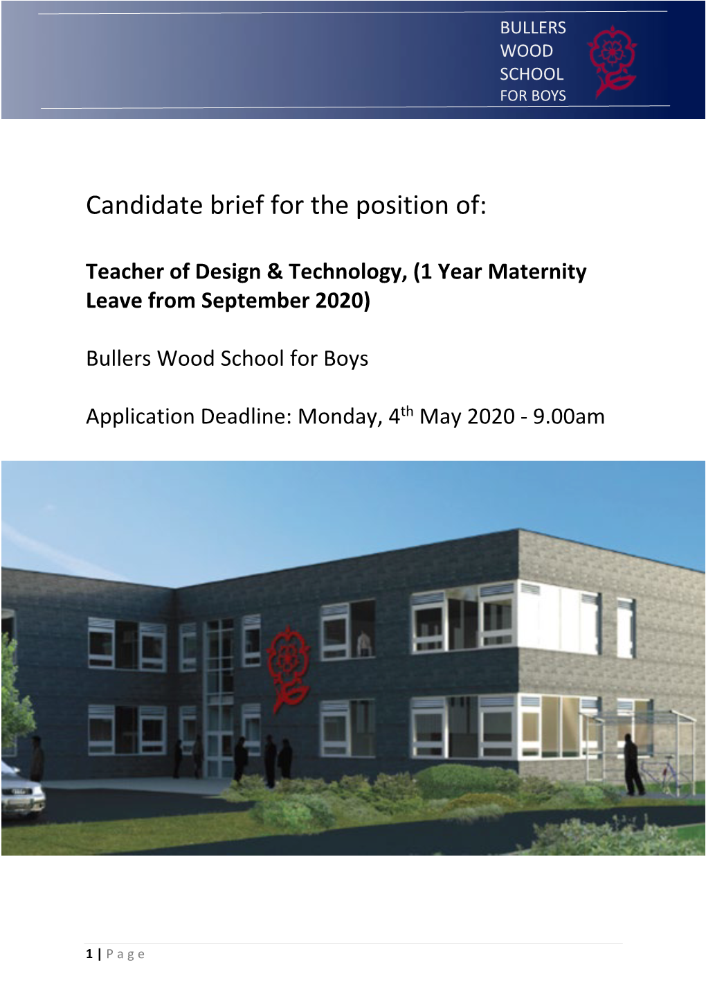Candidate Brief for the Position Ofexecutive Headteacherbullers