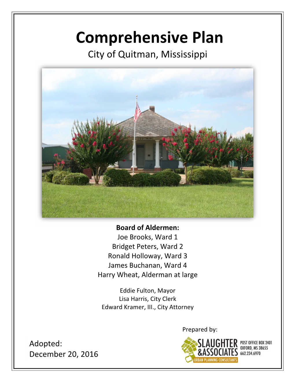 Comprehensive Plan City of Quitman, Mississippi