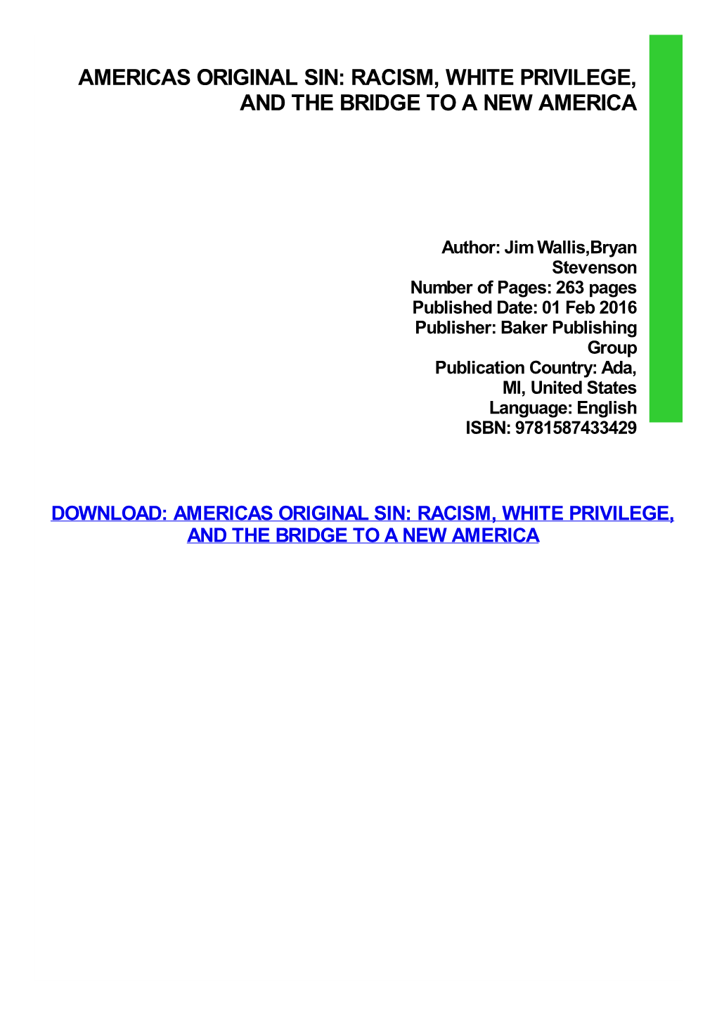 PDF Download Americas Original