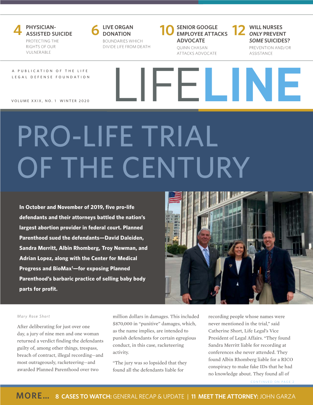 Winter 2020 Lifeline Pro-Life Trial of the Century