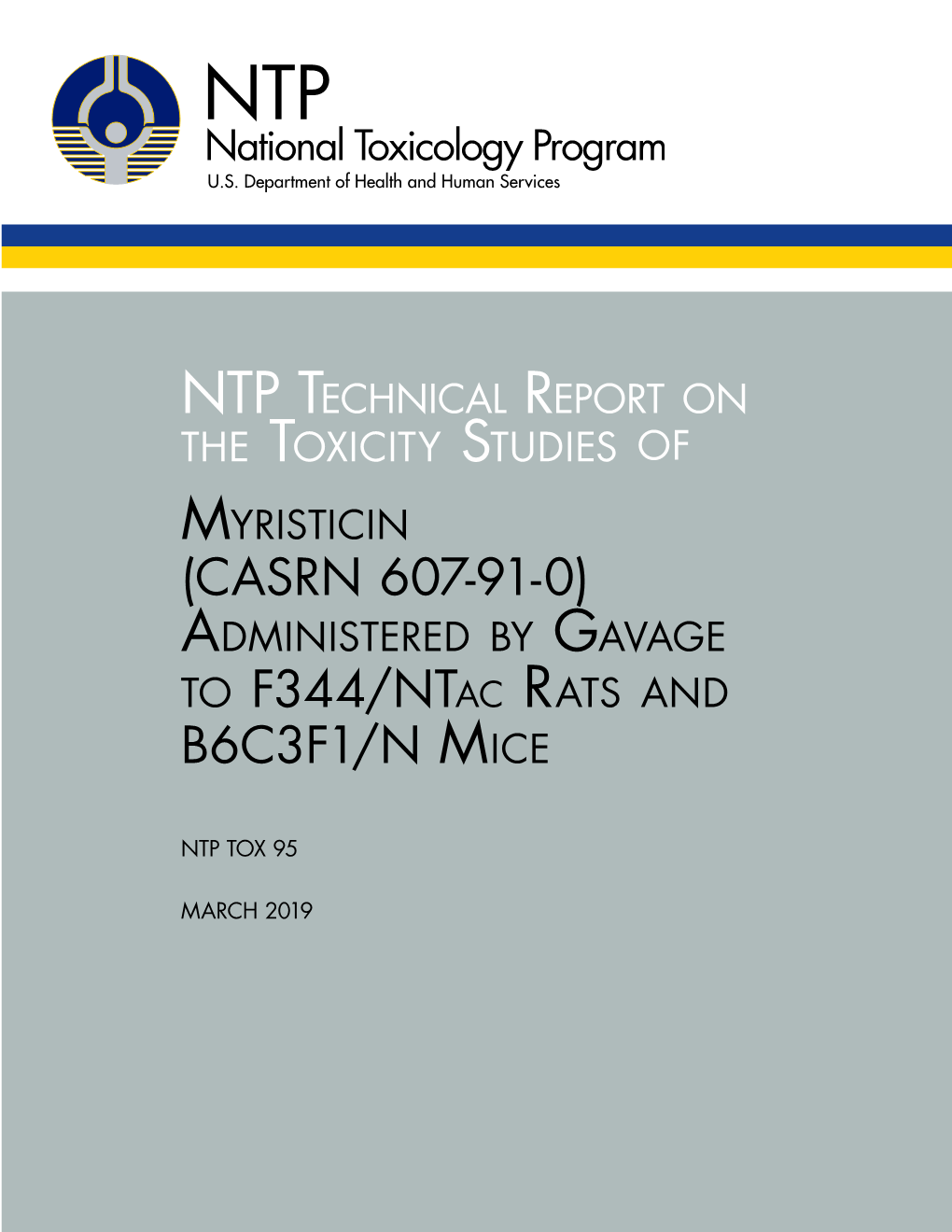 TOX-95: Toxicity Studies of Myristicin