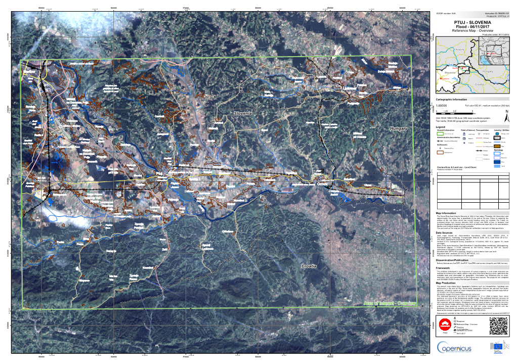 PTUJ, V1 PTUJ - SLOVENIA Flood - 06/11/2017 Reference Map - Overview 0 0