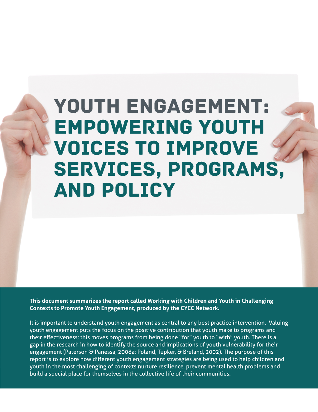 Empowering Youth Voices to Improve Services, Programs, and Policy