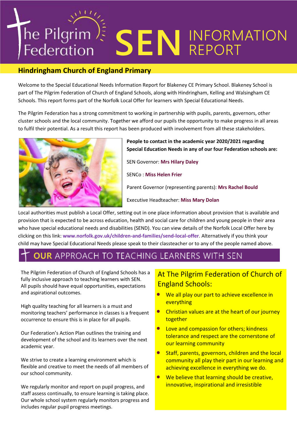 Hindringham SEN-Information-Report-2021
