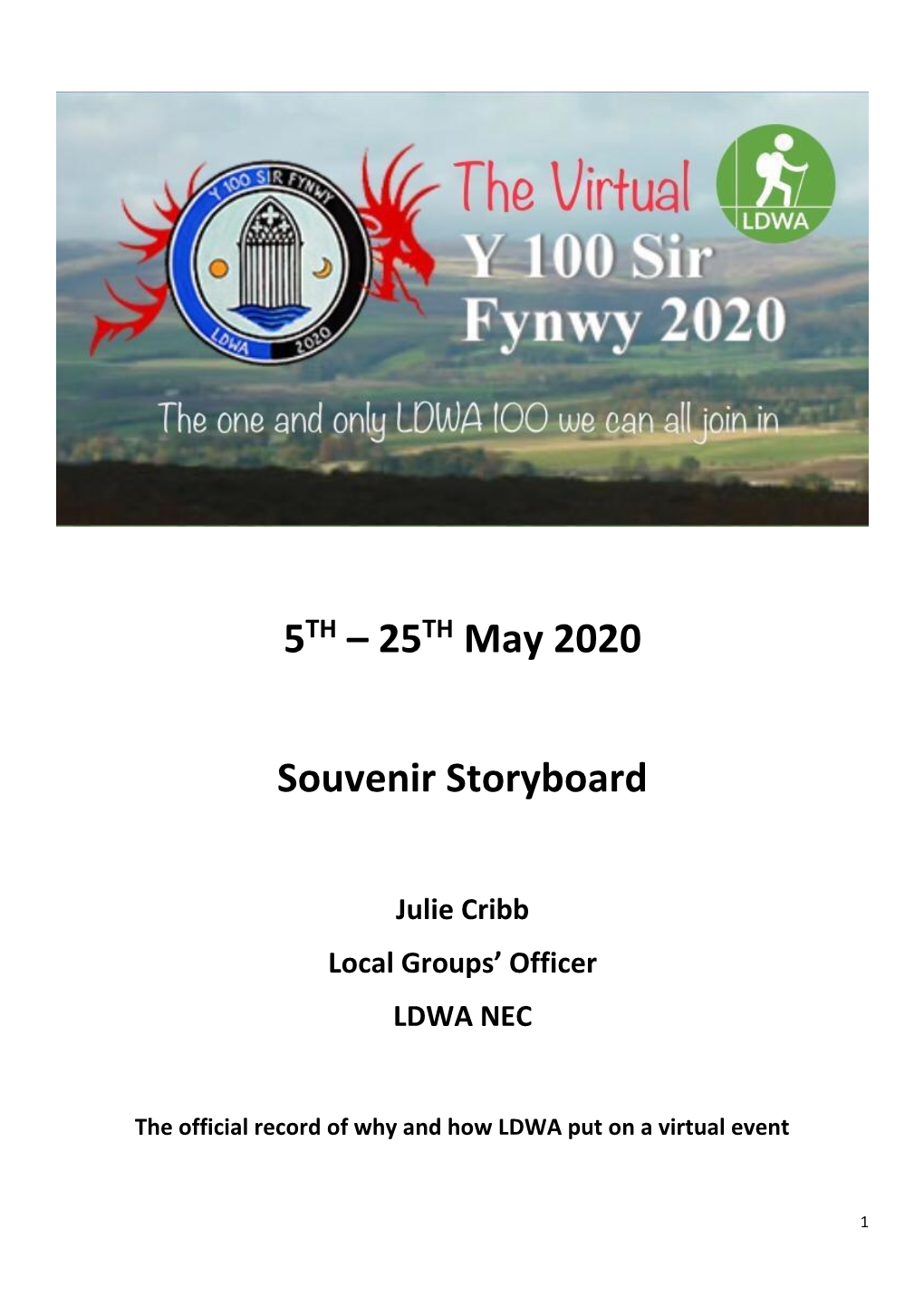 The Virtual Y 100 Sir Fynwy 2020 Souvenir Booklet