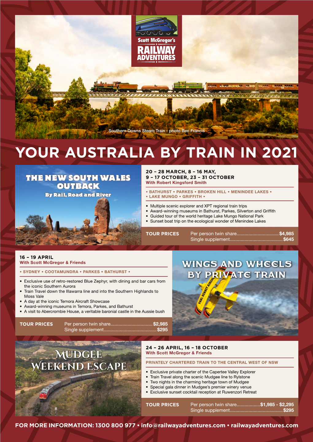 Your Australia by Train in 2021