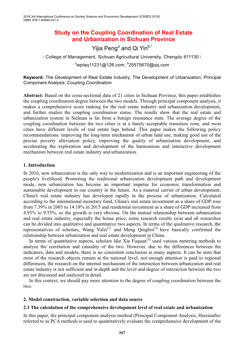 Study on the Coupling Coordination of Real Estate and Urbanization In