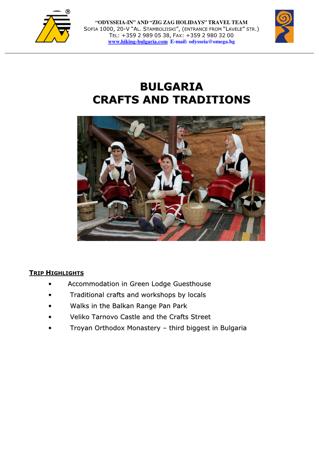 Bulgaria Crafts and Traditions