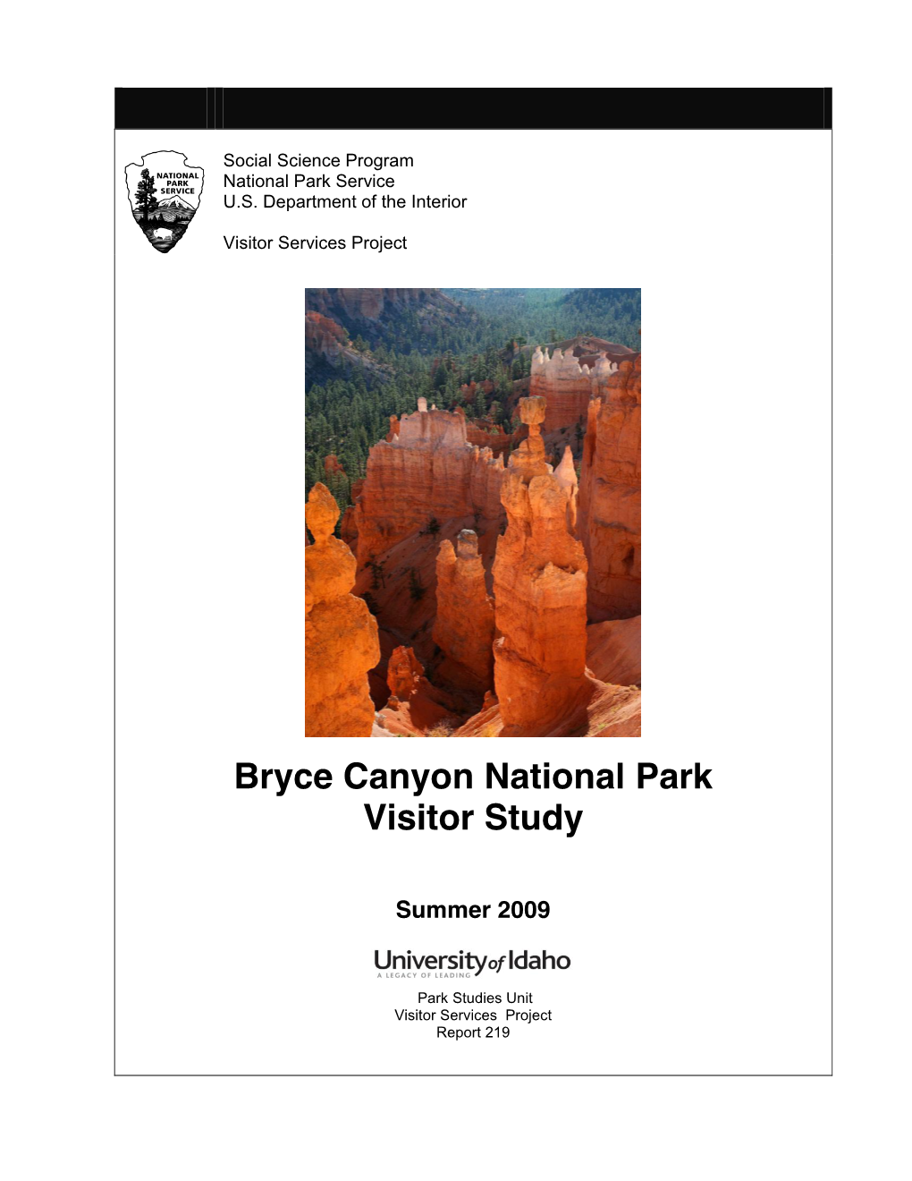 Bryce Canyon National Park Visitor Study