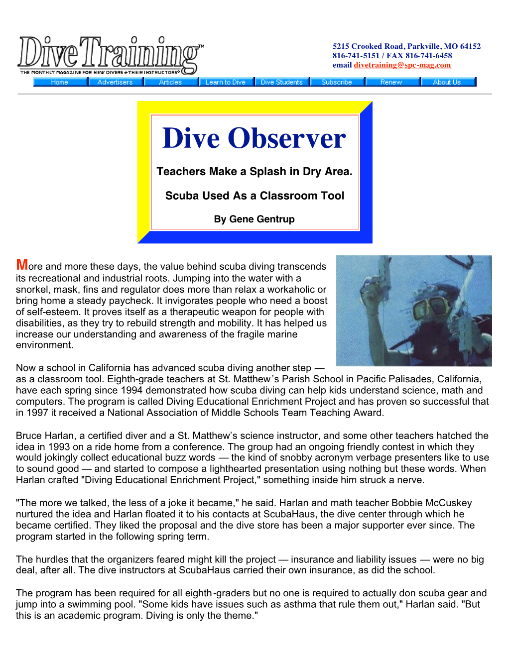 Dive Observer
