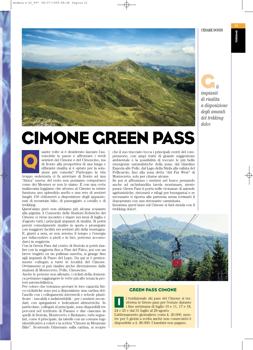 Cimone Green Pass