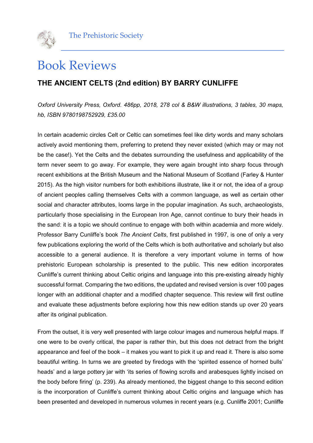 THE ANCIENT CELTS (2Nd Edition) by BARRY CUNLIFFE