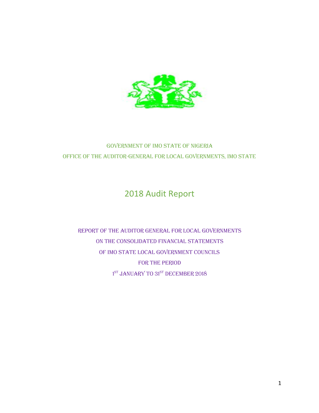 2018 Audit Report