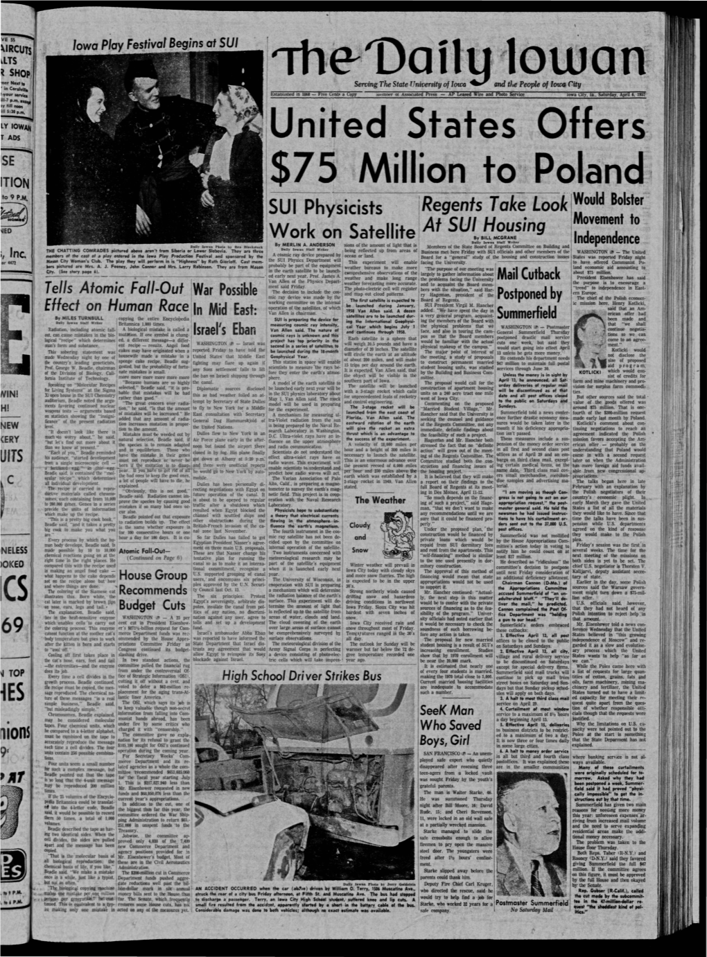 Daily Iowan (Iowa City, Iowa), 1957-04-06