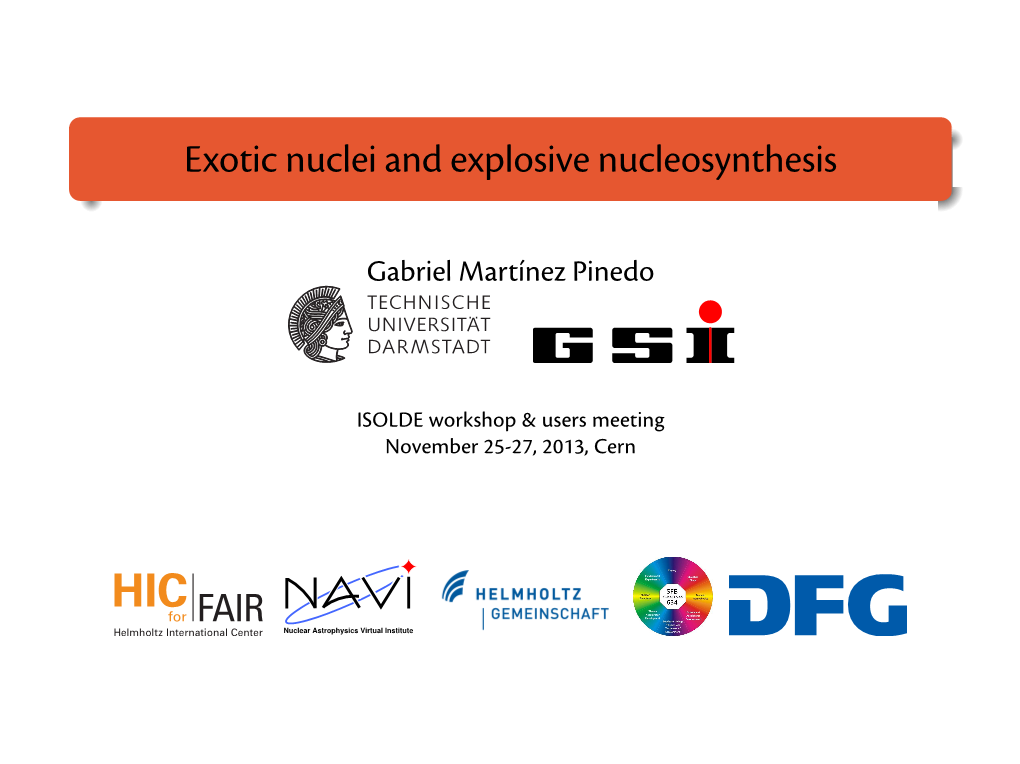 Exotic Nuclei and Explosive Nucleosynthesis