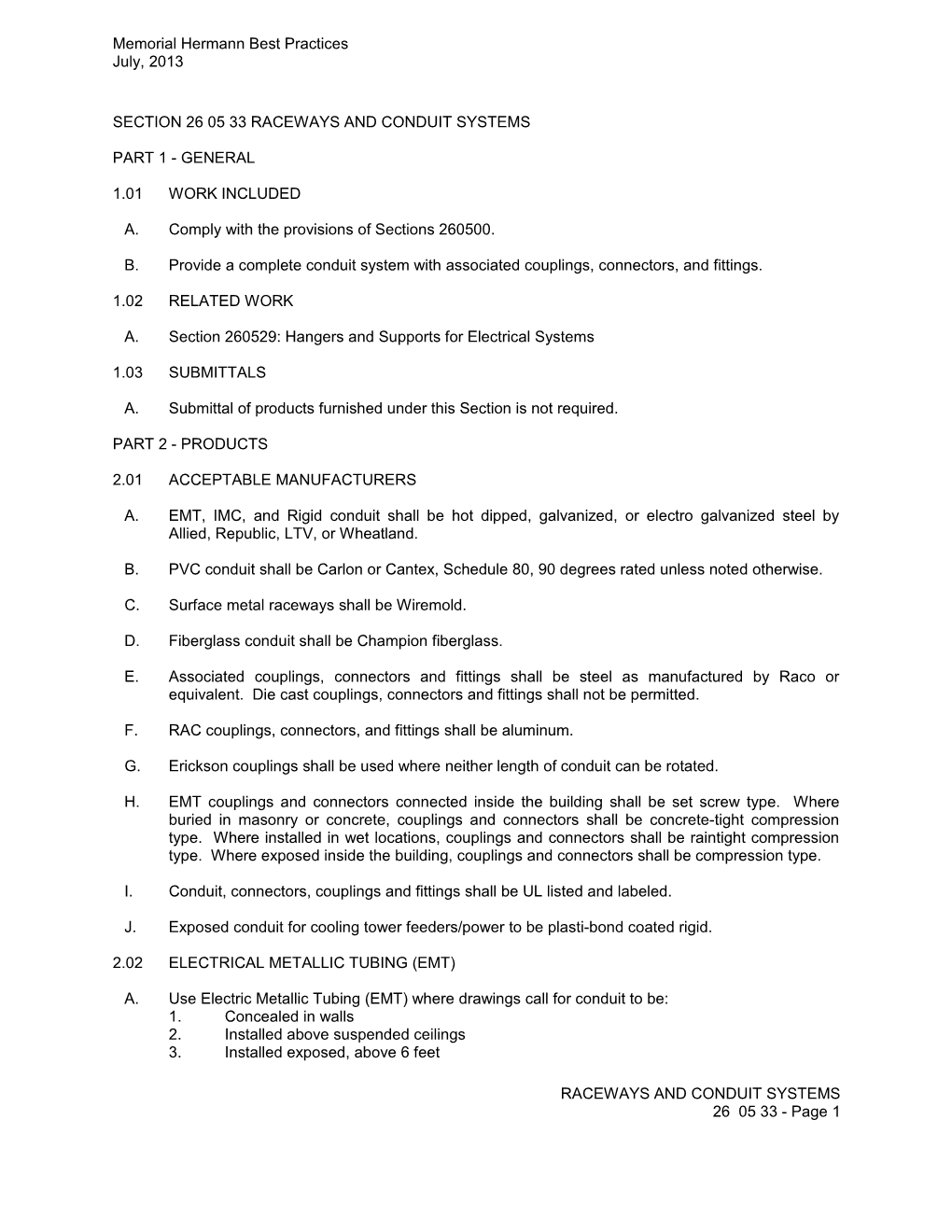 Memorial Hermann Best Practices s3