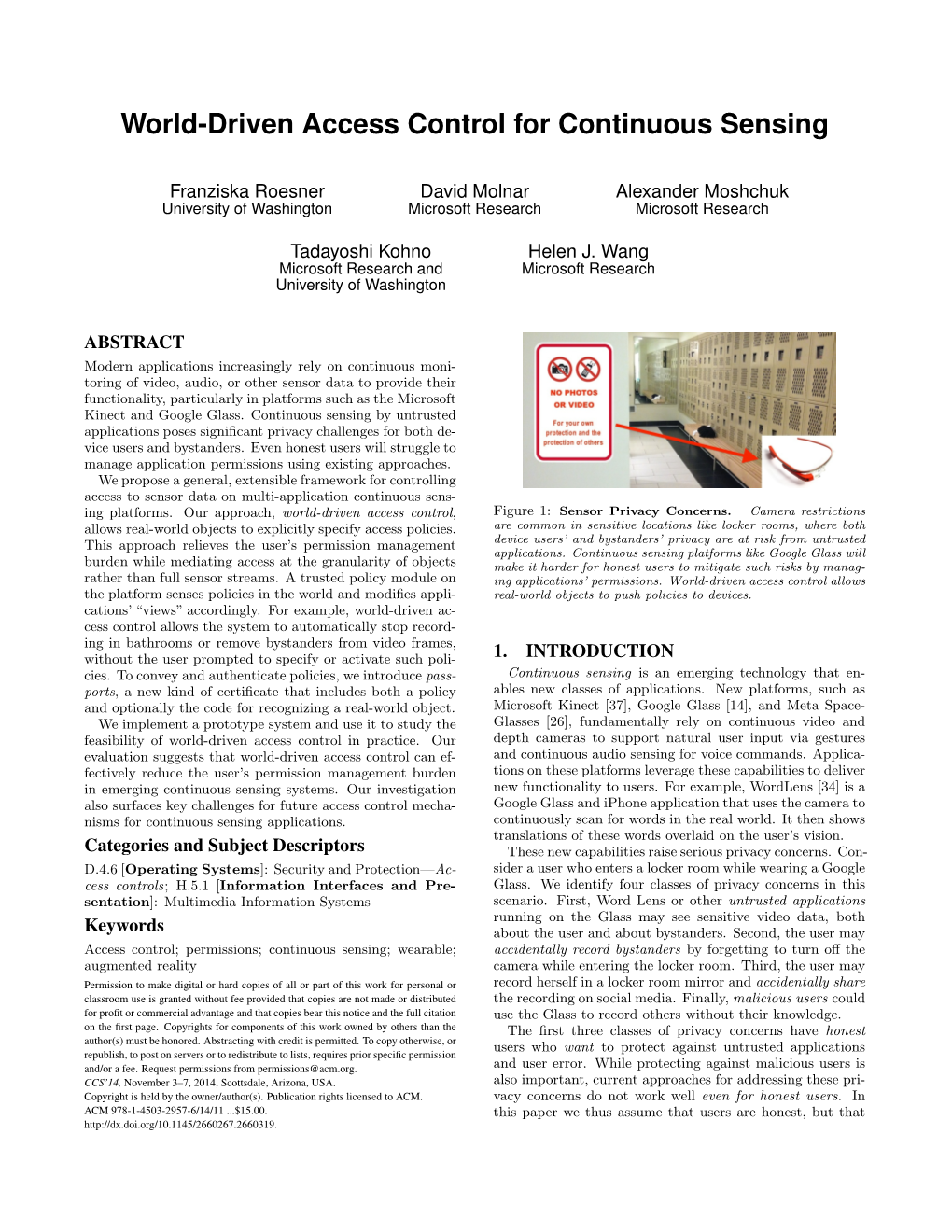 World-Driven Access Control for Continuous Sensing