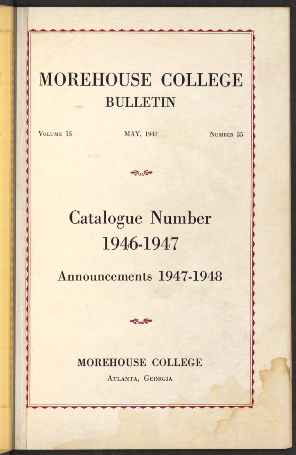 Morehouse College Bulletin