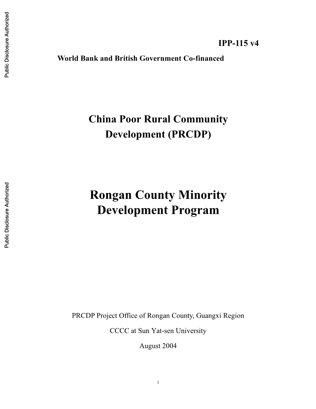 World Bank Document