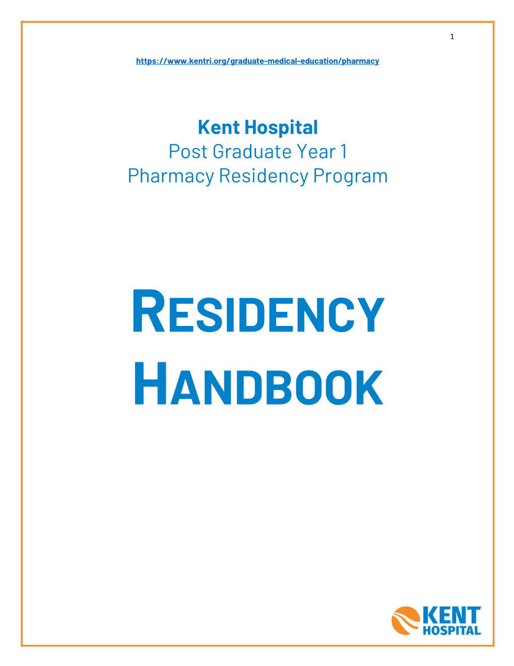 Residency Handbook 062021