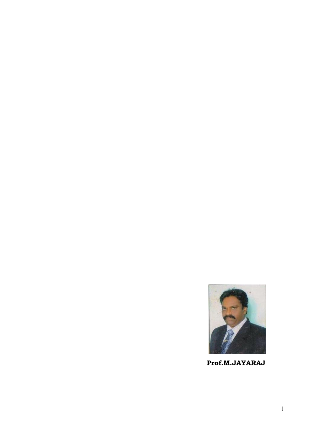 Prof.M.JAYARAJ