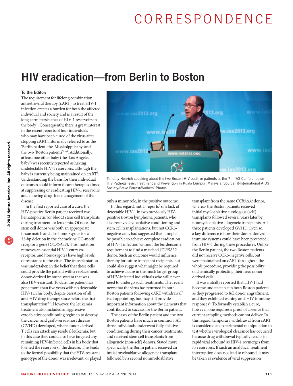 HIV Eradication—From Berlin to Boston