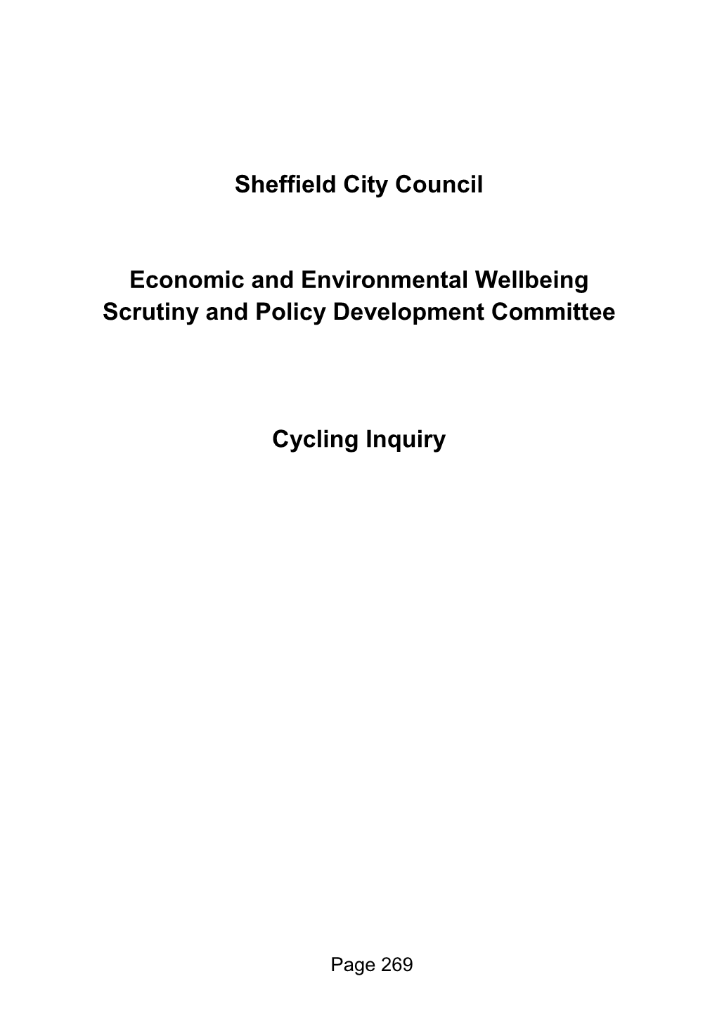 Cycling Inquiry Report Final