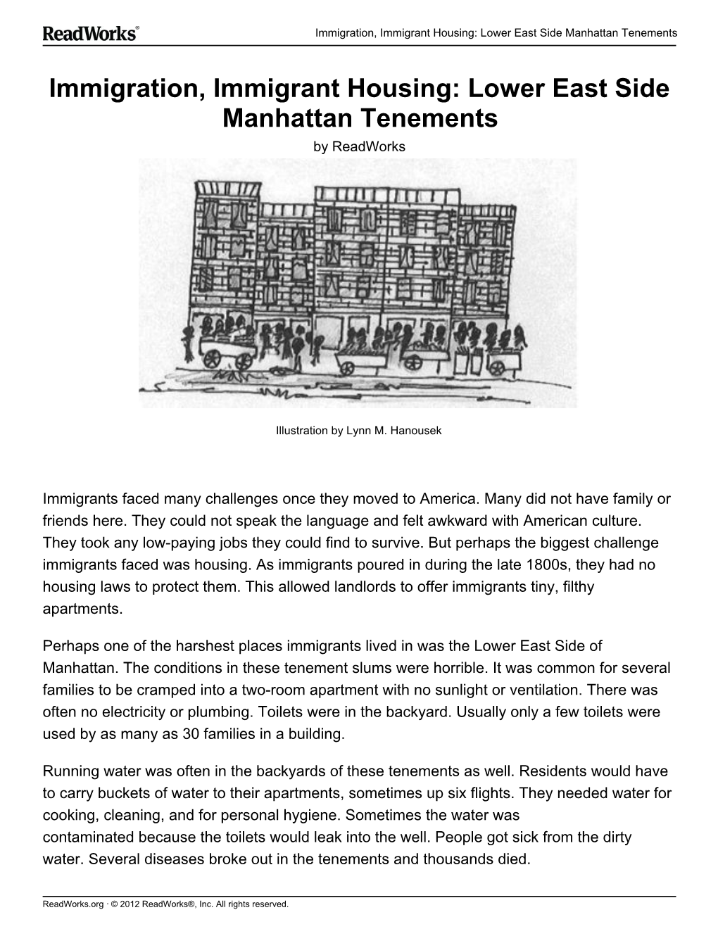 Lower East Side Manhattan Tenements