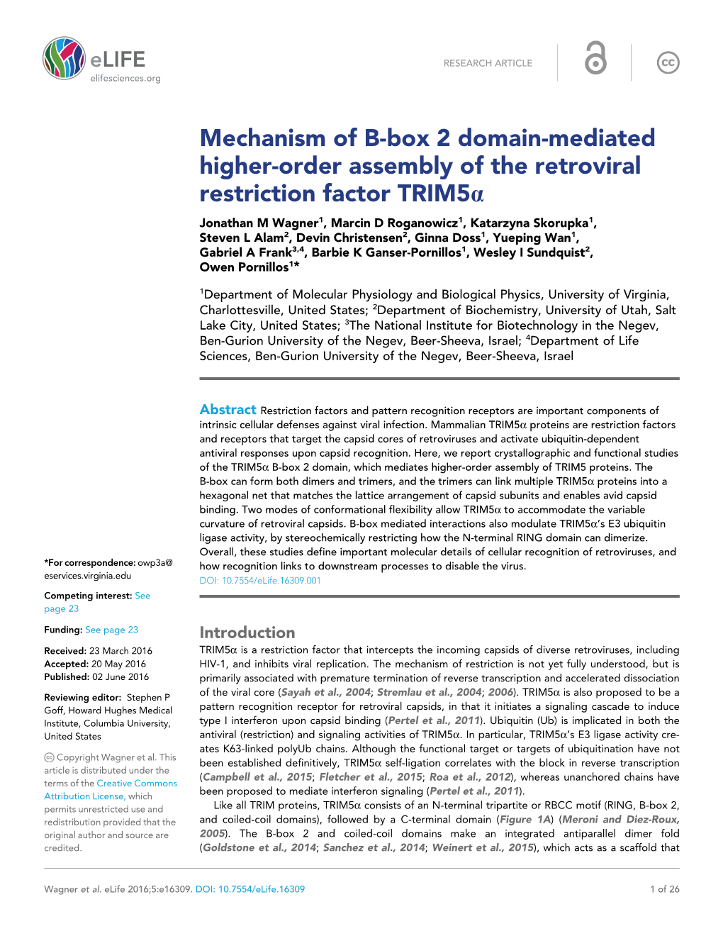 Mechanism of B-Box 2 Domain-Mediated Higher