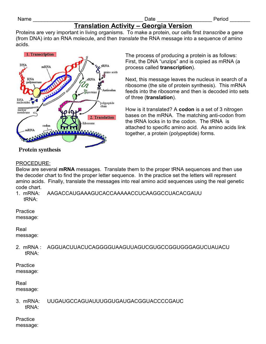 Translation Activity Georgia Version