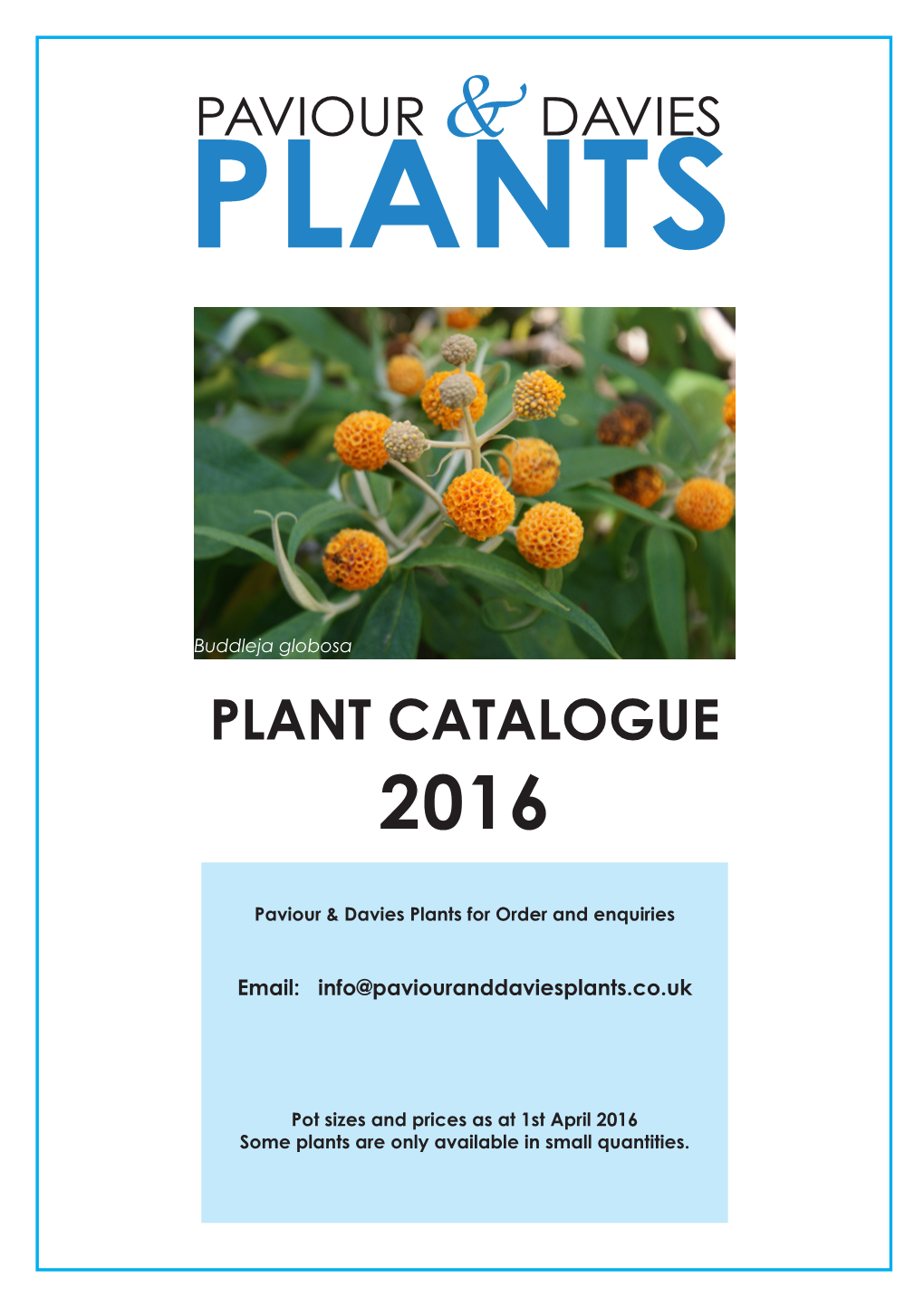 Plant Catalogue 2016