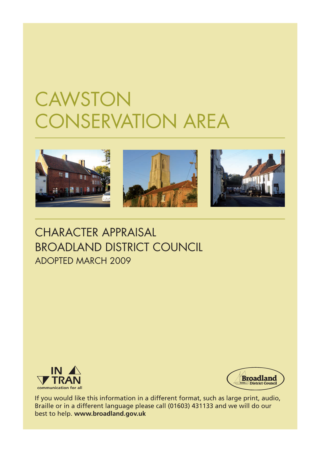 Cawston Conservation Area Appraisal