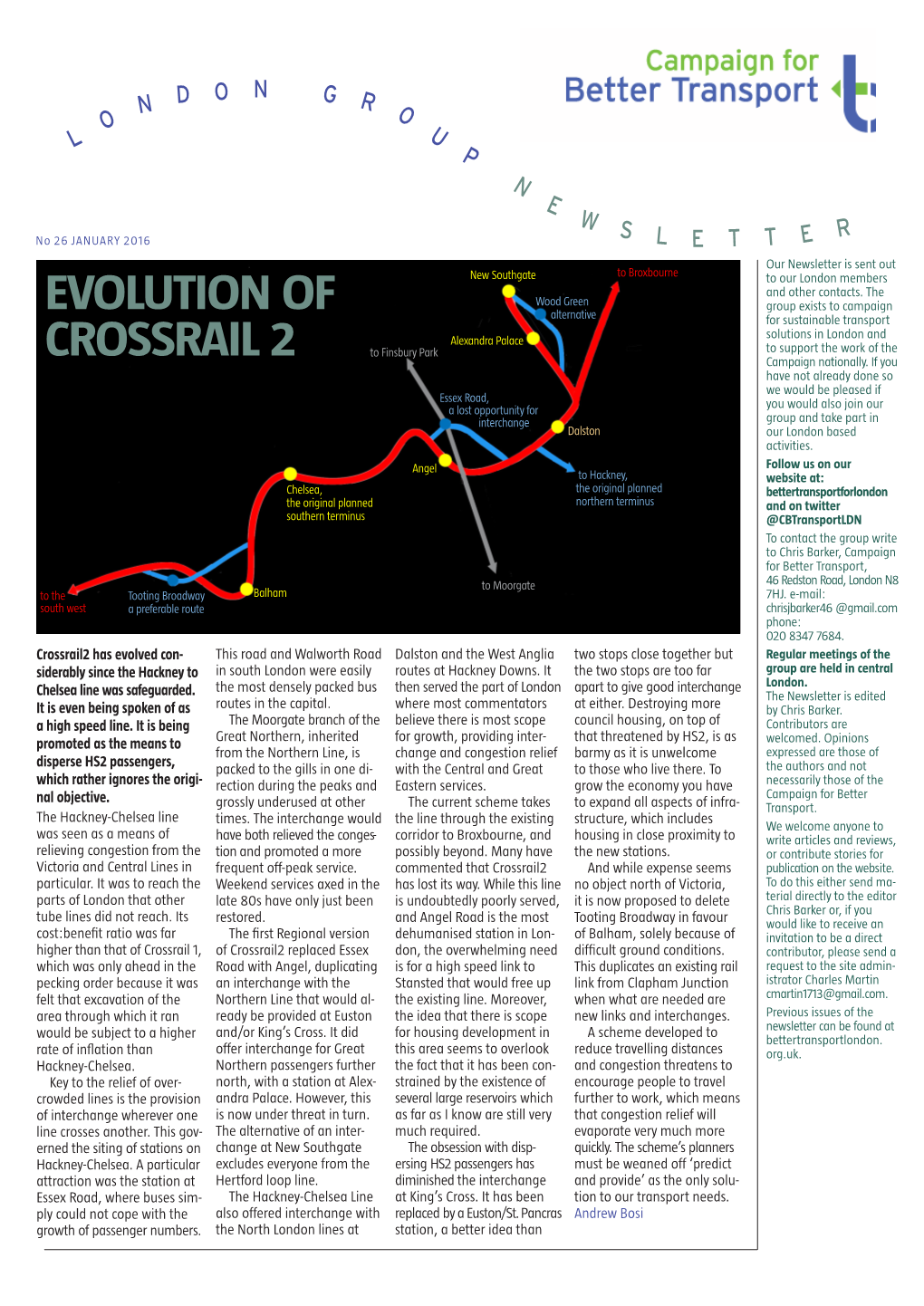 Evolution of Crossrail 2