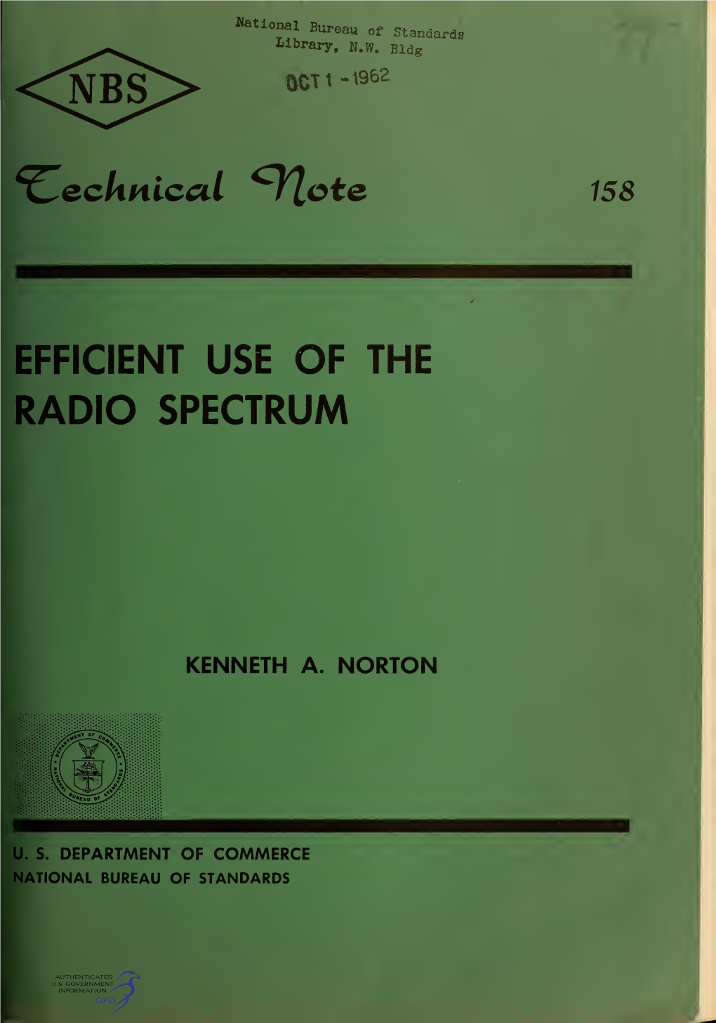Efficient Use of the Radio Spectrum