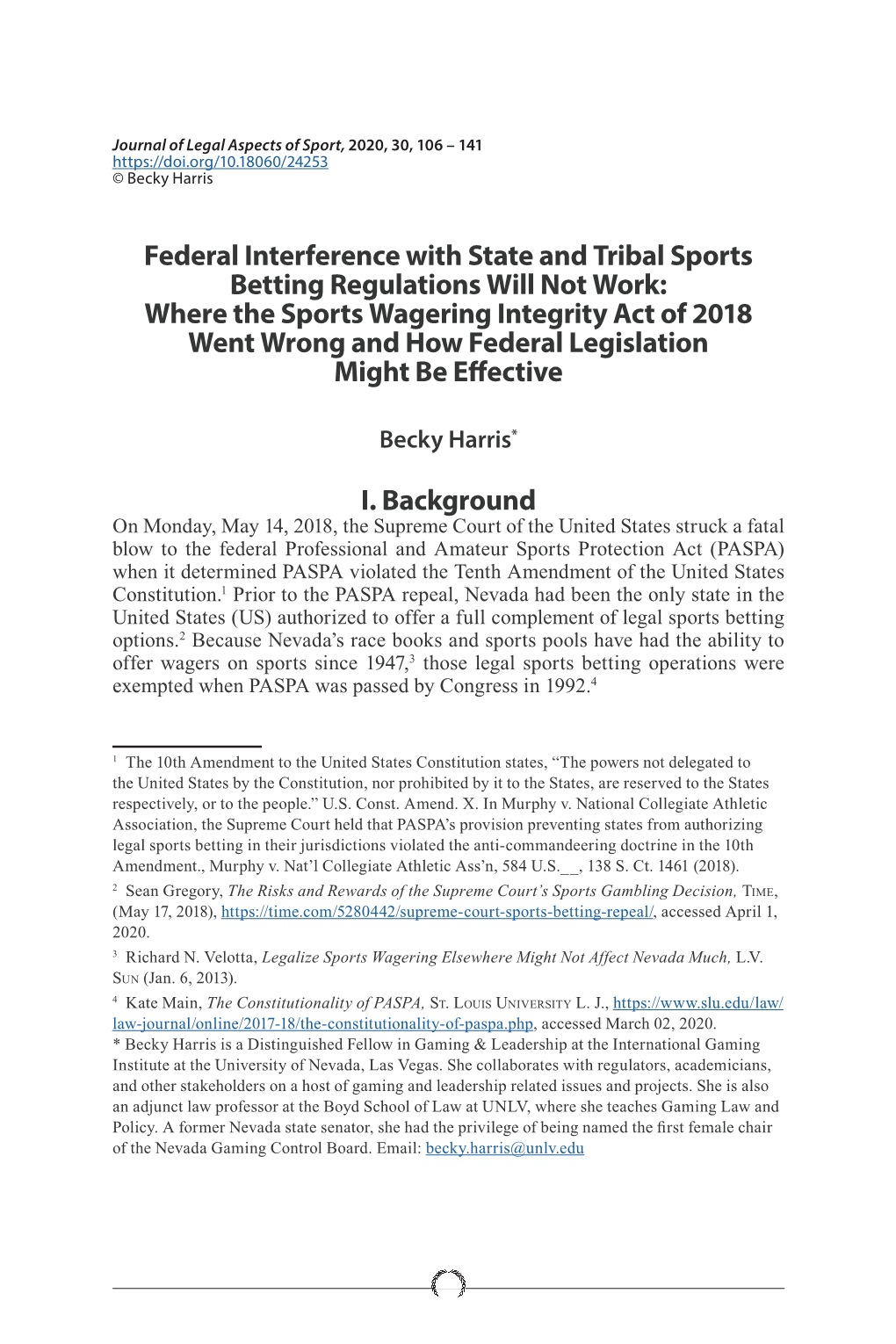 Federal Interference with State and Tribal Sports Betting Regulations