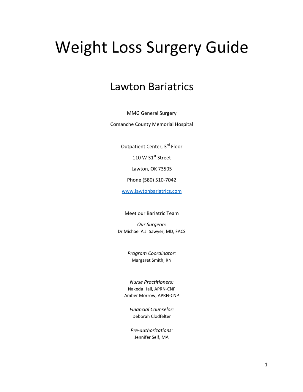 Weight Loss Surgery Guide