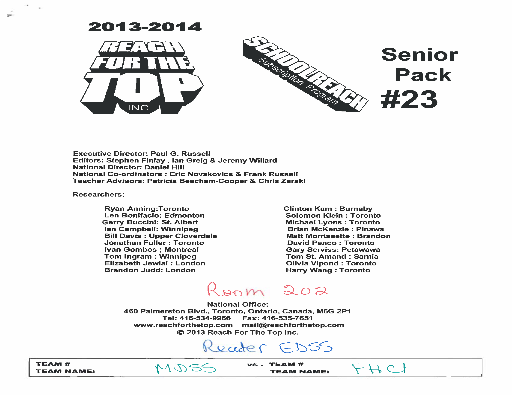 Senior Pack #23