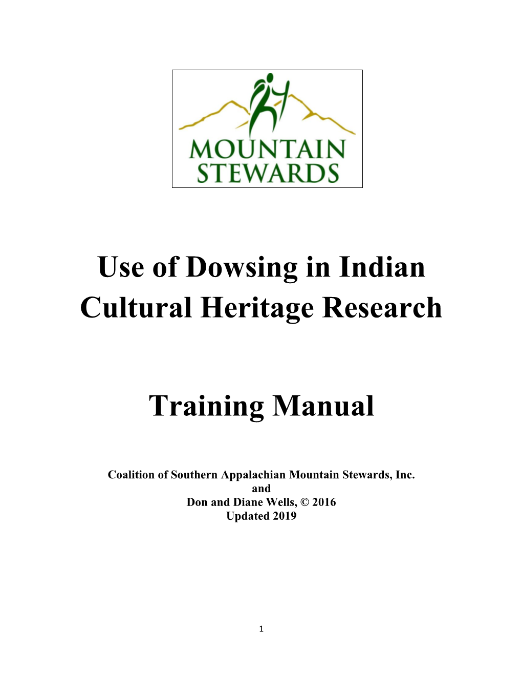 Dowsing Manual 2019